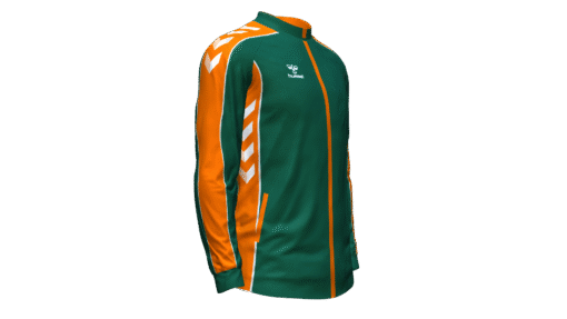 Hummel Club Panel Track Jacket - Evergreen-Orange Tiger