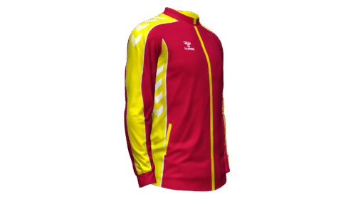 Hummel Club Panel Track Jacket - True Red-Blazing Yellow