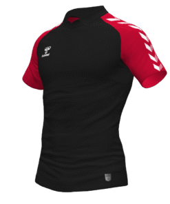 Hummel Match Polo - Black-True Red