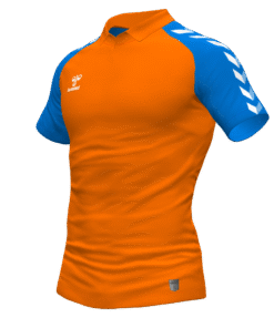 Hummel Match Polo - Orange Tiger-True Blue