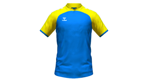 Hummel Club Match Polo - True Blue-Blazing Yellow