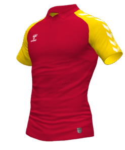 Hummel Match Polo - True Red-Sports Yellow