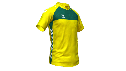 Hummel Playful Polo - Blazing Yellow-Evergreen