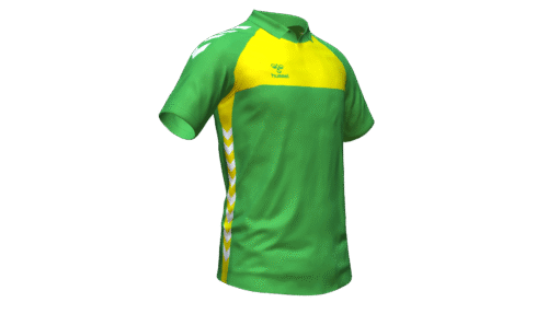 Hummel Playful Polo - Green Gecko-Blazing Yellow