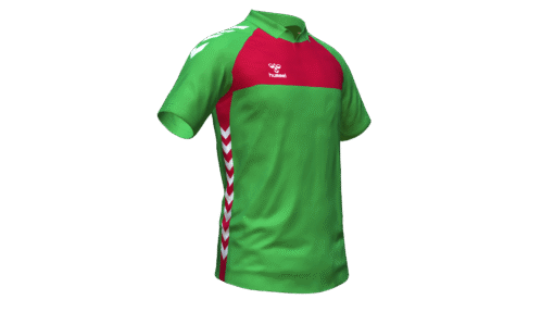 Hummel Playful Polo - Green Gecko-True Red
