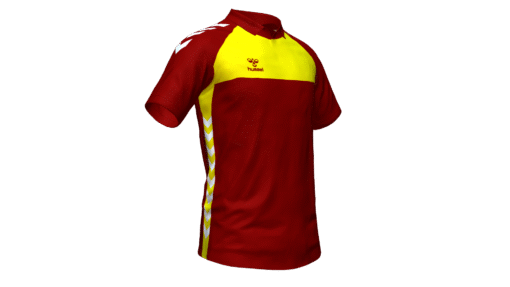 Hummel Playful Polo - Maroon-Blazing Yellow