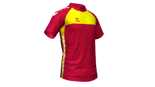 Hummel Playful Polo - True Red-Blazing Yellow