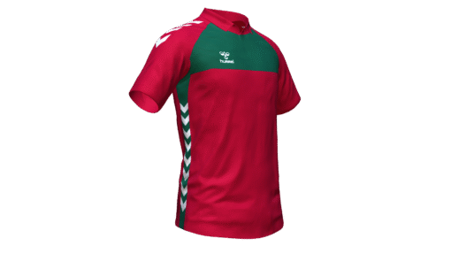 Hummel Playful Polo - True Red-Evergreen