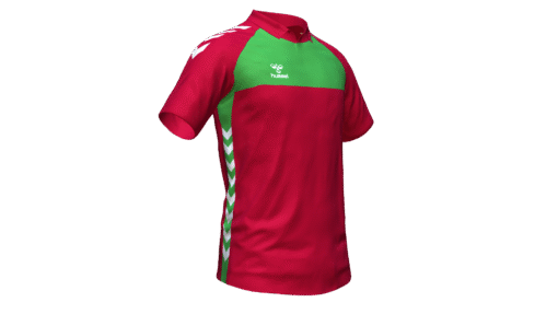 Hummel Playful Polo - True Red-Green Gecko