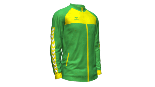 Hummel Playful Track Jacket - Green Gecko-Blazing Yellow
