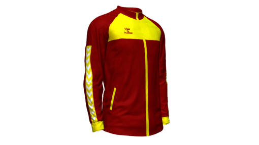 Hummel Playful Track Jacket - Maroon-Blazing Yellow