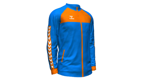 Hummel Playful Track Jacket - True Blue-Orange Tiger