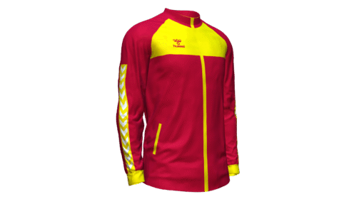 Hummel Playful Track Jacket - True Red-Blazing Yellow