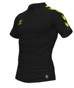 Hummel Chevron Referee Polo - Black-Sulphur Spring