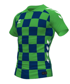 Hummel Checkers Jersey - Green Gecko-Marine
