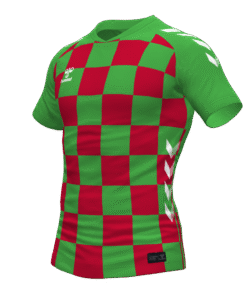 Hummel Checkers Jersey - Green Gecko-True Red