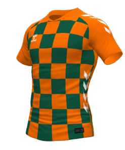 Hummel Checkers Jersey - Orange Tiger-Evergreen
