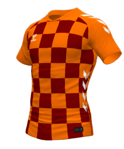 Hummel Checkers Jersey - Orange Tiger-Maroon