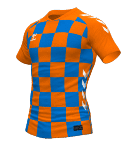 Hummel Checkers Jersey - Orange Tiger-True Blue
