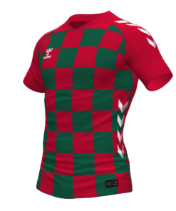 Hummel Checkers Jersey - True Red-Evergreen