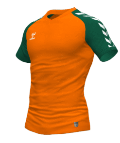 Hummel Match Jersey - Orange Tiger-Evergreen