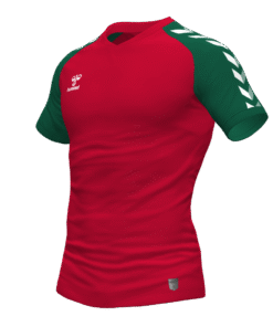 Hummel Match Jersey - True Red-Evergreen