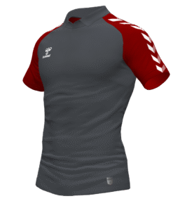 Hummel Match Polo - Ashphalt-Maroon