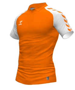 Hummel Match Polo - Orange Tiger-White