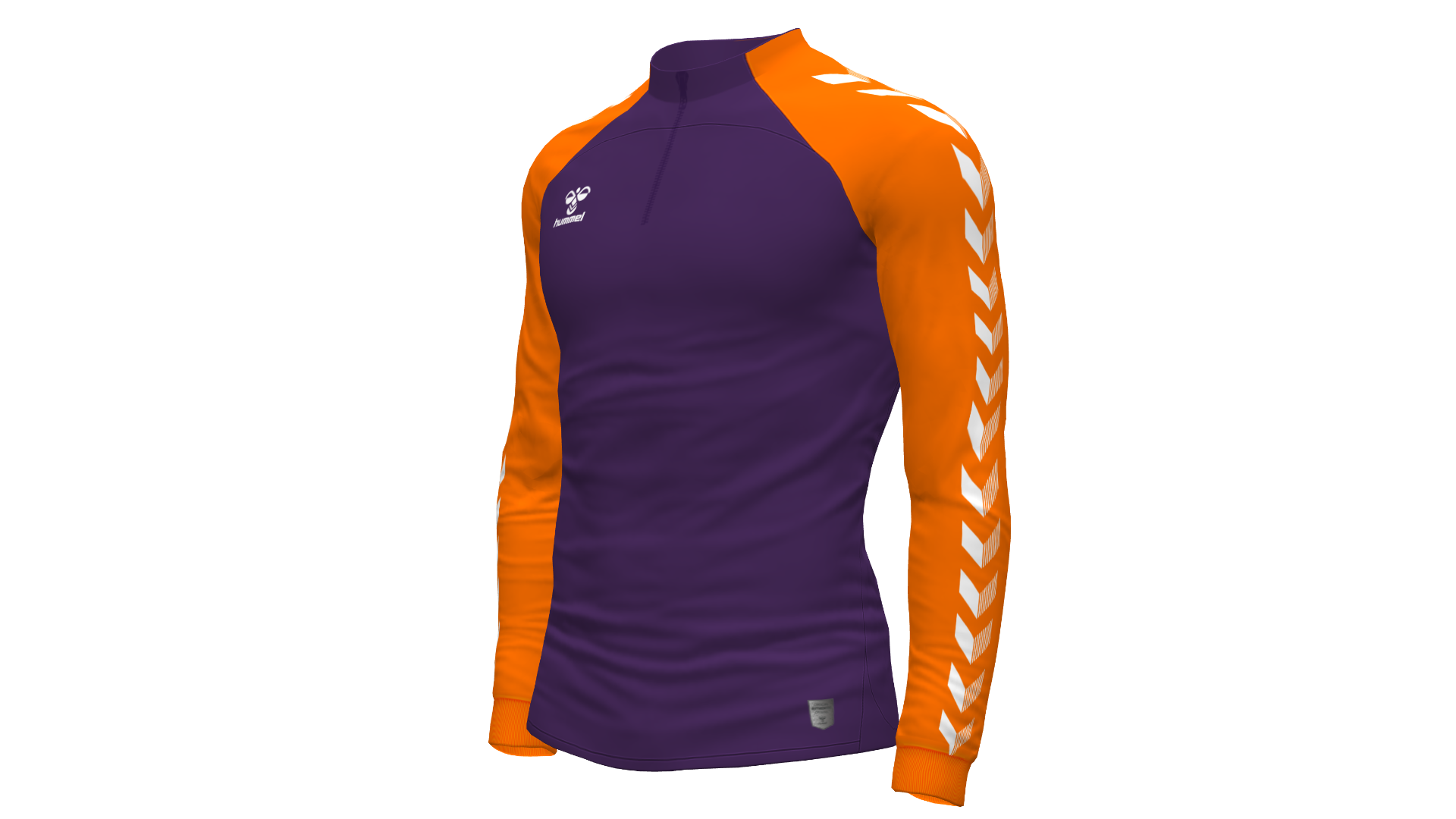Hummel Match 1/4 Zip Jacket - Acai-Orange Tiger