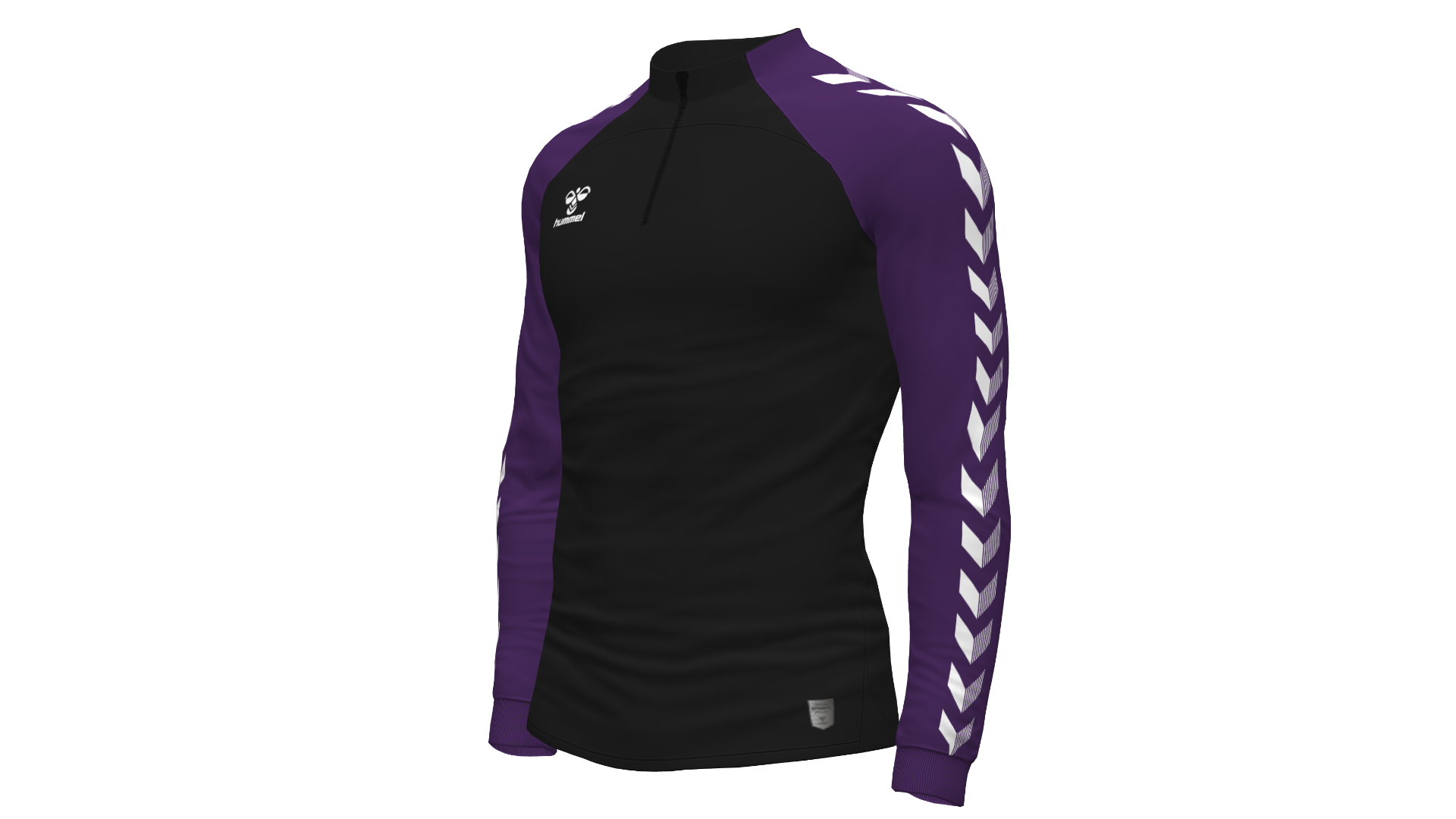 Hummel Match 1/4 Zip Jacket - Black-Acai