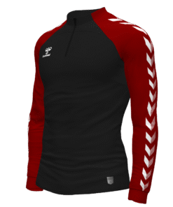 Hummel Match 1/4 Zip Jacket - Black-Maroon