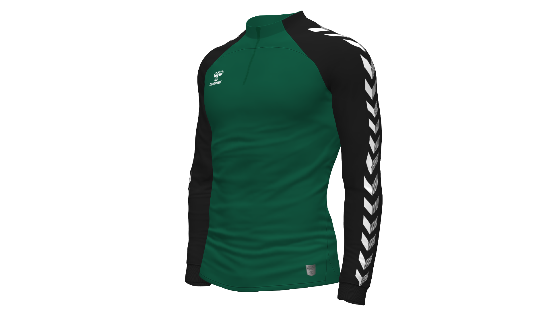 Hummel Match 1/4 Zip Jacket - Evergreen-Black