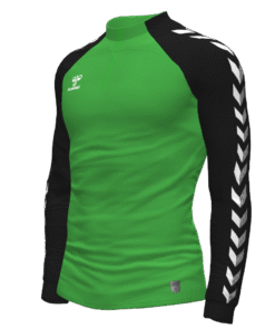 Hummel Match 1/4 Zip Jacket - Green Gecko-Black