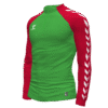 Hummel Match 1/4 Zip Jacket - Green Gecko-True Red