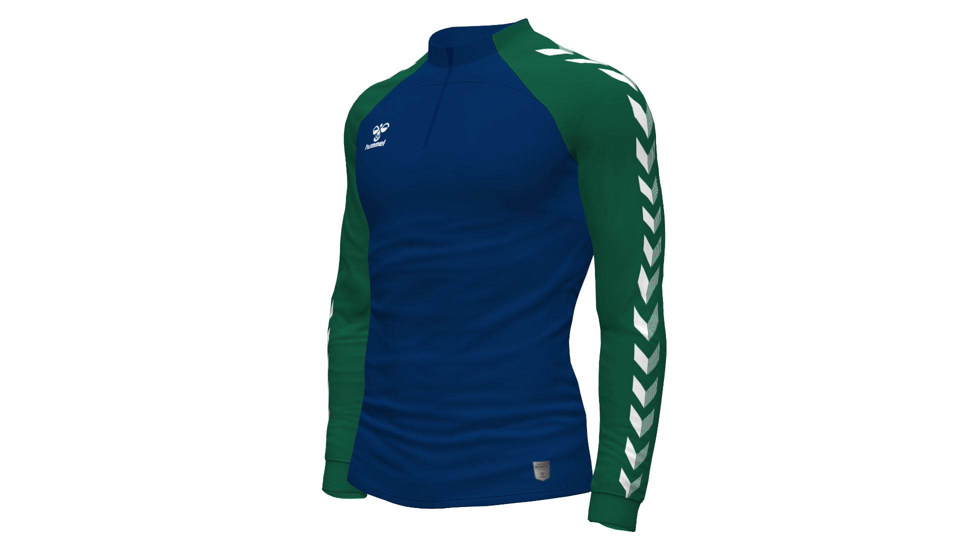 Hummel Match 1/4 Zip Jacket - Marine-Evergreen