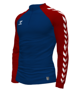 Hummel Match 1/4 Zip Jacket - Marine-Maroon