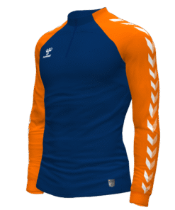 Hummel Match 1/4 Zip Jacket - Marine-Orange Tiger
