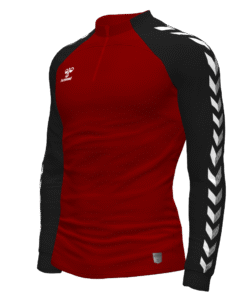 Hummel Match 1/4 Zip Jacket - Maroon-Black