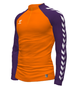 Hummel Match 1/4 Zip Jacket - Orange Tiger-Acai