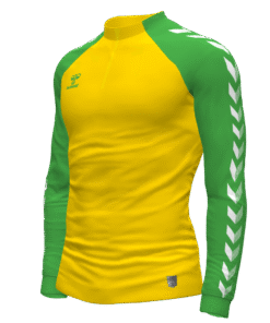 Hummel Match 1/4 Zip Jacket - Sports Yellow-Green Gecko