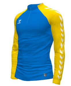 Hummel Match 1/4 Zip Jacket - True Blue-Sports Yellow