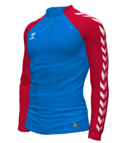 Hummel Match 1/4 Zip Jacket - True Blue-True Red