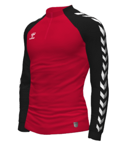 Hummel Match 1/4 Zip Jacket - True Red-Black