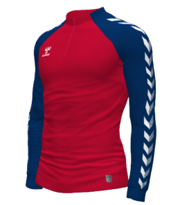 Hummel Match 1/4 Zip Jacket - True Red-Marine