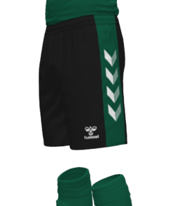 Hummel Match Shorts - Black-Evergreen