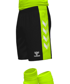 Hummel Match Shorts - Black-Lime Popsicle