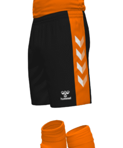 Hummel Match Shorts - Black-Orange Tiger
