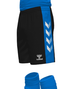 Hummel Match Shorts - Black-True Blue