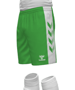 Hummel Match Shorts - Green Gecko-White