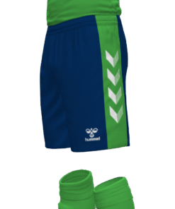 Hummel Match Shorts - Marine-Green Gecko